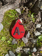 Load image into Gallery viewer, Medical Blood Bag and Blood Type Embroidered Keychain