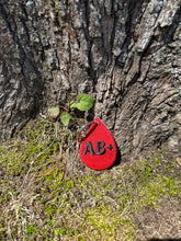 Load image into Gallery viewer, Medical Blood Bag and Blood Type Embroidered Keychain