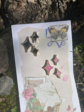 Load image into Gallery viewer, Black Sparkle Star Mini Pin Set