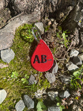 Load image into Gallery viewer, Medical Blood Bag and Blood Type Embroidered Keychain

