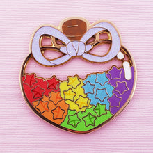 Load image into Gallery viewer, Rainbow Pride Jar Enamel Pin
