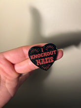 Load image into Gallery viewer, I Knockout Nazis Enamel Pin Glitter
