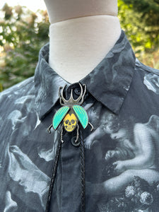 Moving Skull Beetle Pin and Bolo Tie