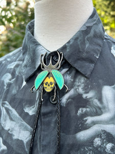 Moving Skull Beetle Pin and Bolo Tie