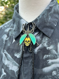 Moving Skull Beetle Pin and Bolo Tie