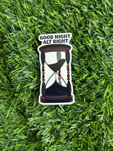 Load image into Gallery viewer, Good Night, Alt Right Sticker (gothic glass timer running out)

