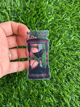Load image into Gallery viewer, Good Night, Alt Right Sticker (gothic glass timer running out)
