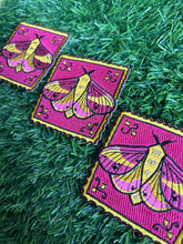 Load image into Gallery viewer, Rosy Maple Moth Postage Stamp Patch
