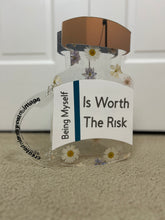 Load image into Gallery viewer, NYFW Testosterone Bottle Bag- Being Myself is Worth The Risk
