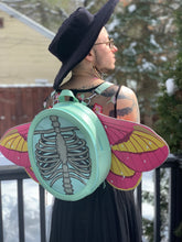 Load image into Gallery viewer, Mint and Pink LIMITED EDITION Persephone Moth Bag

