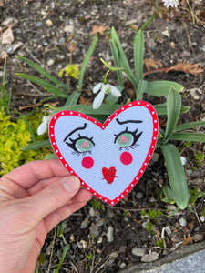 Clown Gurl Heart Embroidered Patch