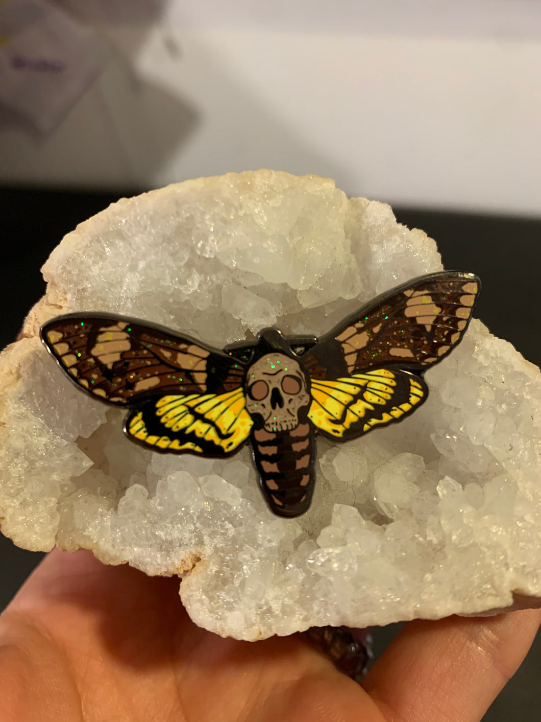 Death Moth Enamel Pin